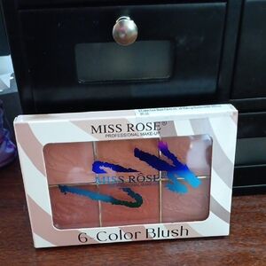6 Color Blush Palette - Pink and Brown Shades